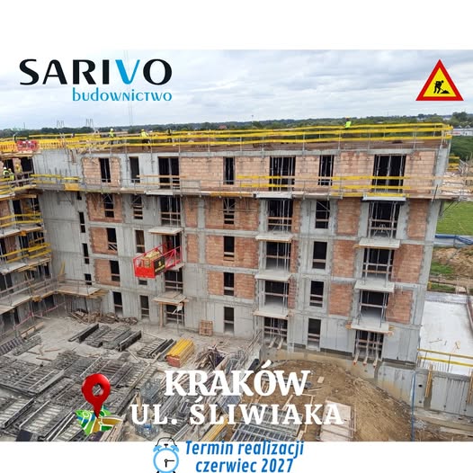 Prezentujemy przegląd postępów na naszej inwestycji: budowa trzech budynków wielorodzinnych ul. Śliwiaka w Krakowie.